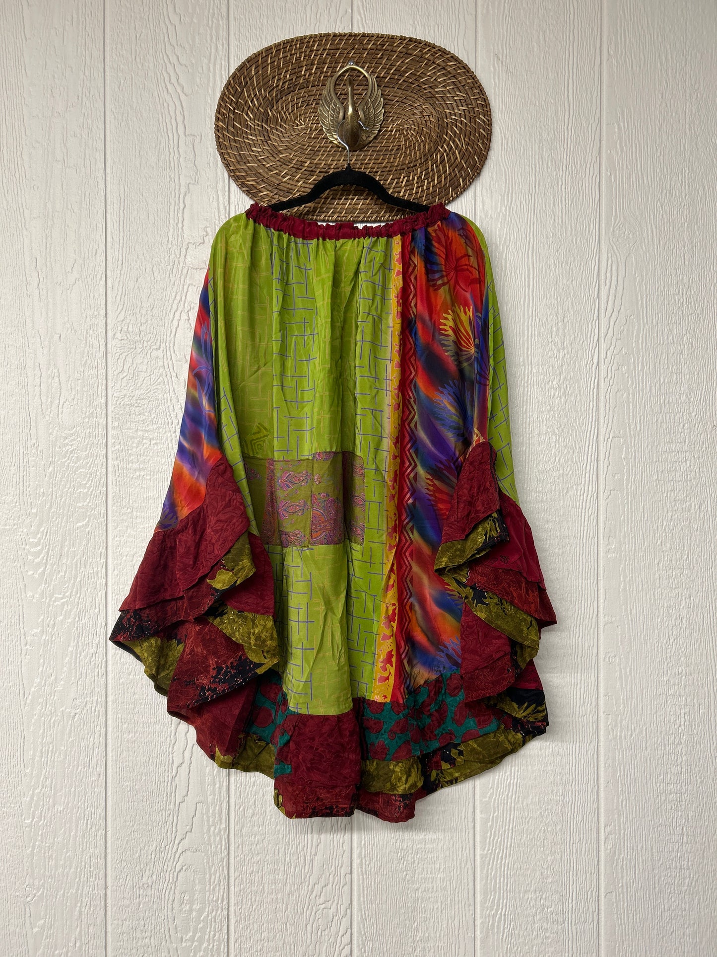 Crepe Wild Rose Skirt 1025 193