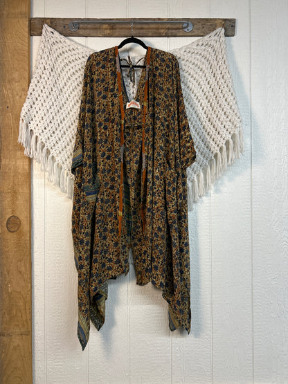 Crepe Sari Orchid Kimono 0626 259