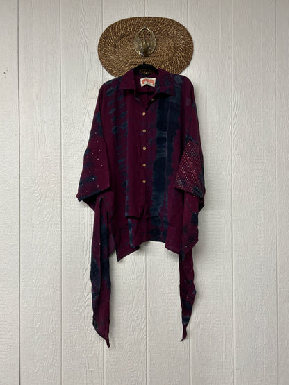 Crepe Sari Summer Nirvana Button Down 0626 189