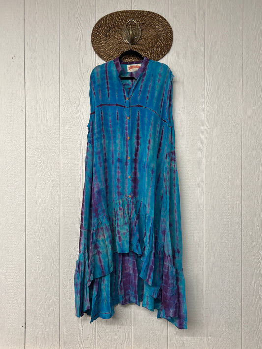 RETAIL Crepe Sari Summer Dahlia Duster 0726 064