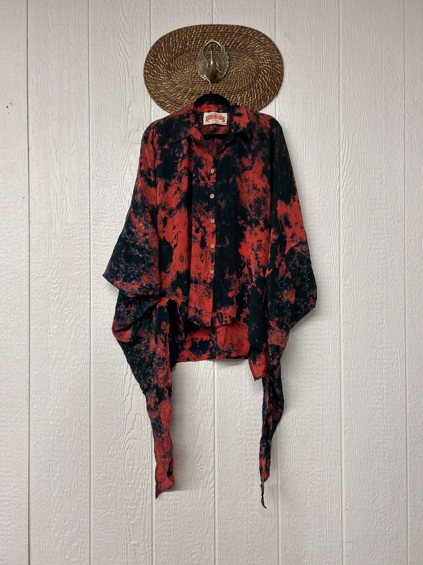 Crepe Sari Summer Nirvana Button Down 0626 162