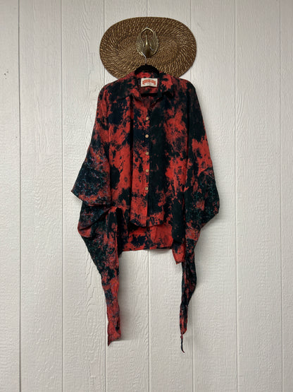 Crepe Sari Summer Nirvana Button Down 0626 162