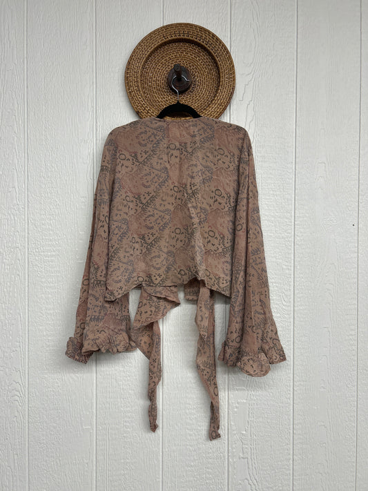 Crepe Sari Zeppelin Crop Shrug 0426 216