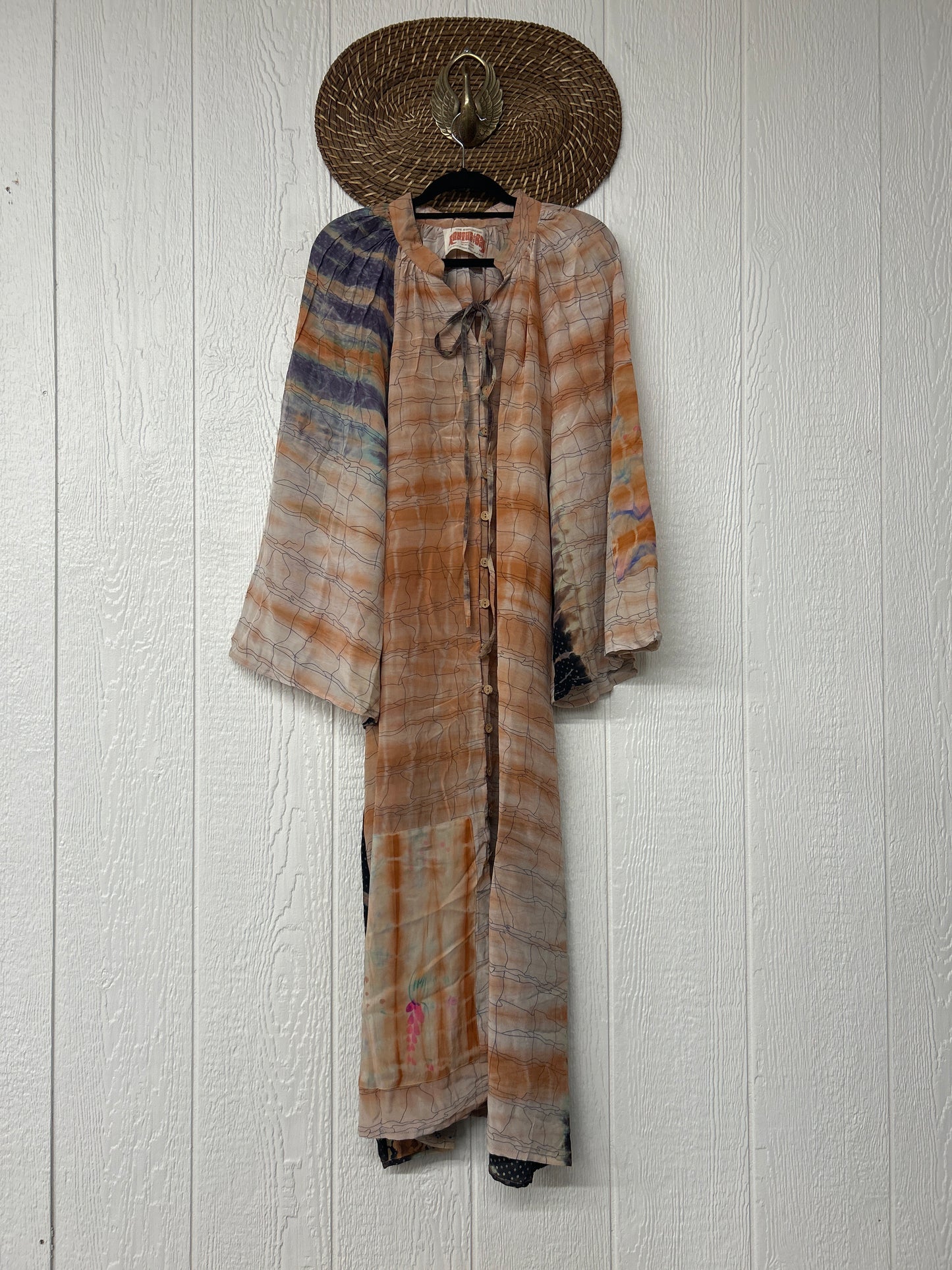 Crepe Sari Woodstock Duster Dress 0226 079