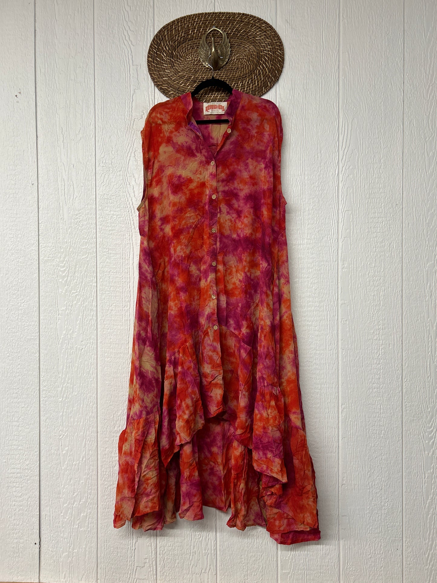 Crepe Sari Summer Dahlia Duster 0726 107