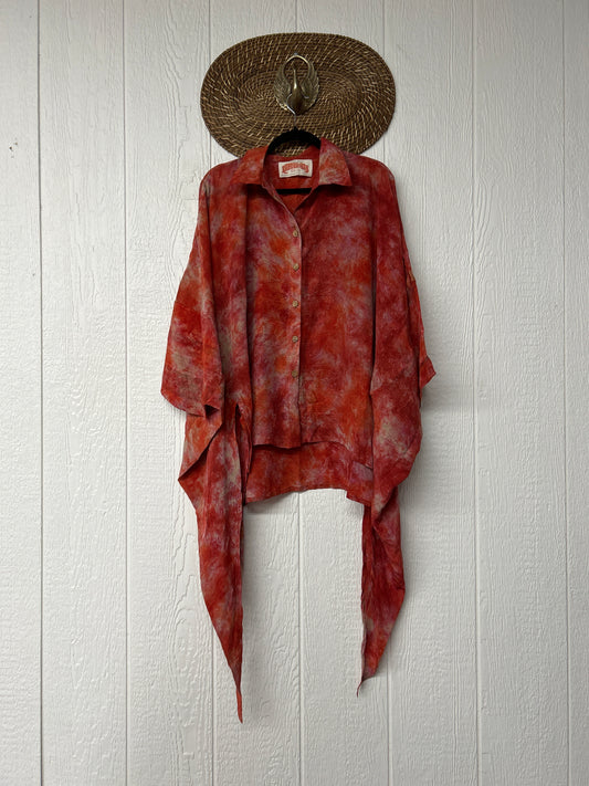 Crepe Sari Summer Nirvana Button Down 0626 046