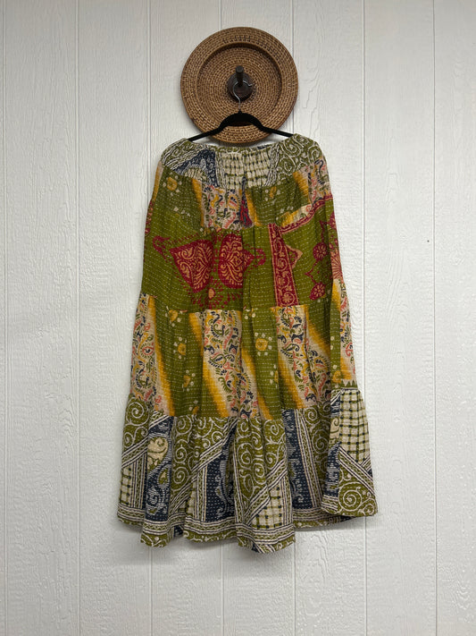 Pareo Kantha Lotus Maxi Skirt 0826 005
