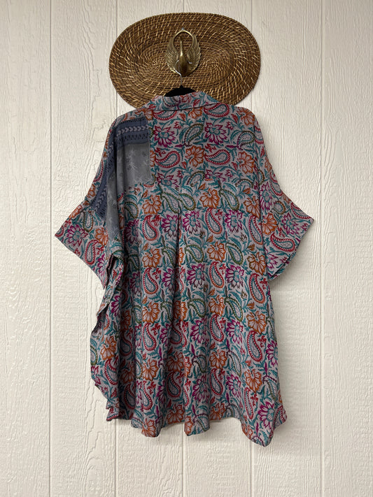 Crepe Sari Free To Be Button Down 0626 002