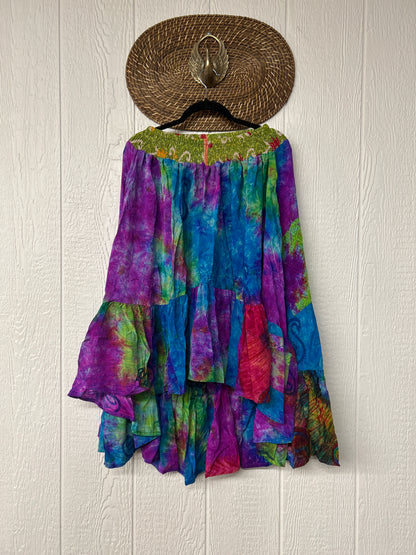 Crepe Sari Dahlia Skirt 1026 069