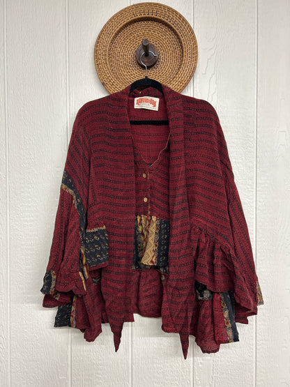 Crepe Sari Wild Rose Top 1225 060