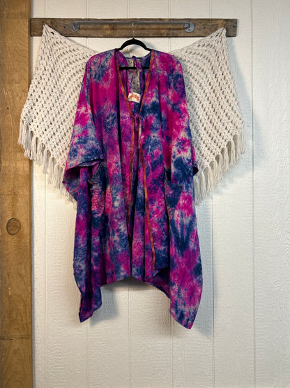 Crepe Sari Orchid Kimono 0626 218