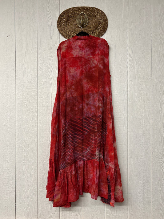 Crepe Sari Summer Dahlia Duster 0726 098