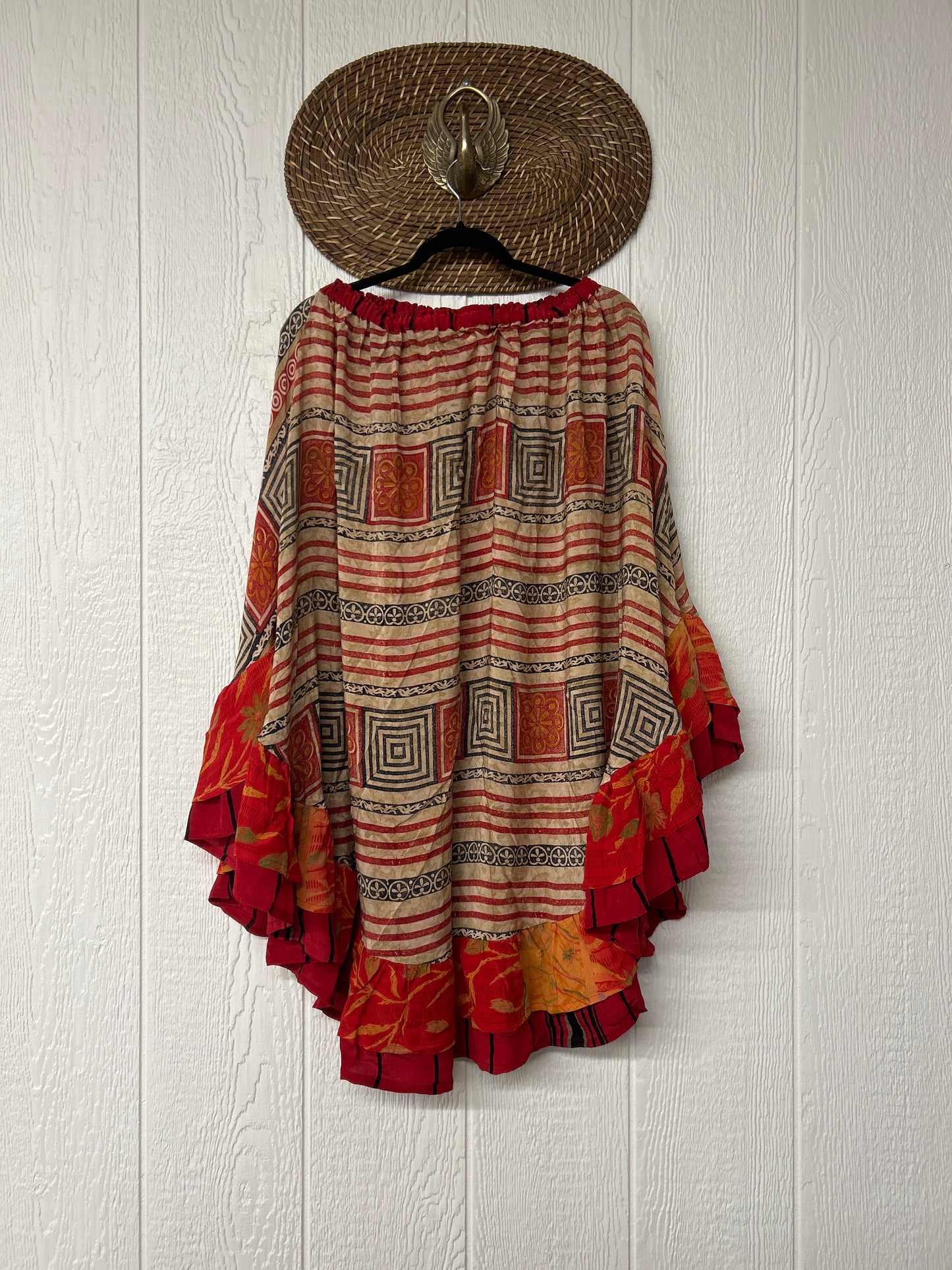 Crepe Wild Rose Skirt 1025 020