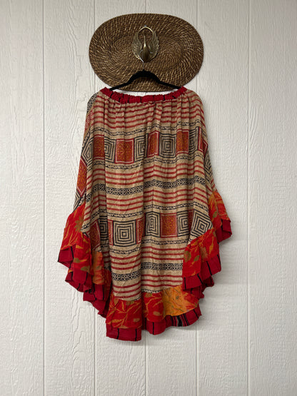 Crepe Wild Rose Skirt 1025 020