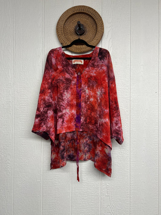 Crepe Sari Hi Lo Butterfly Top 0726 103