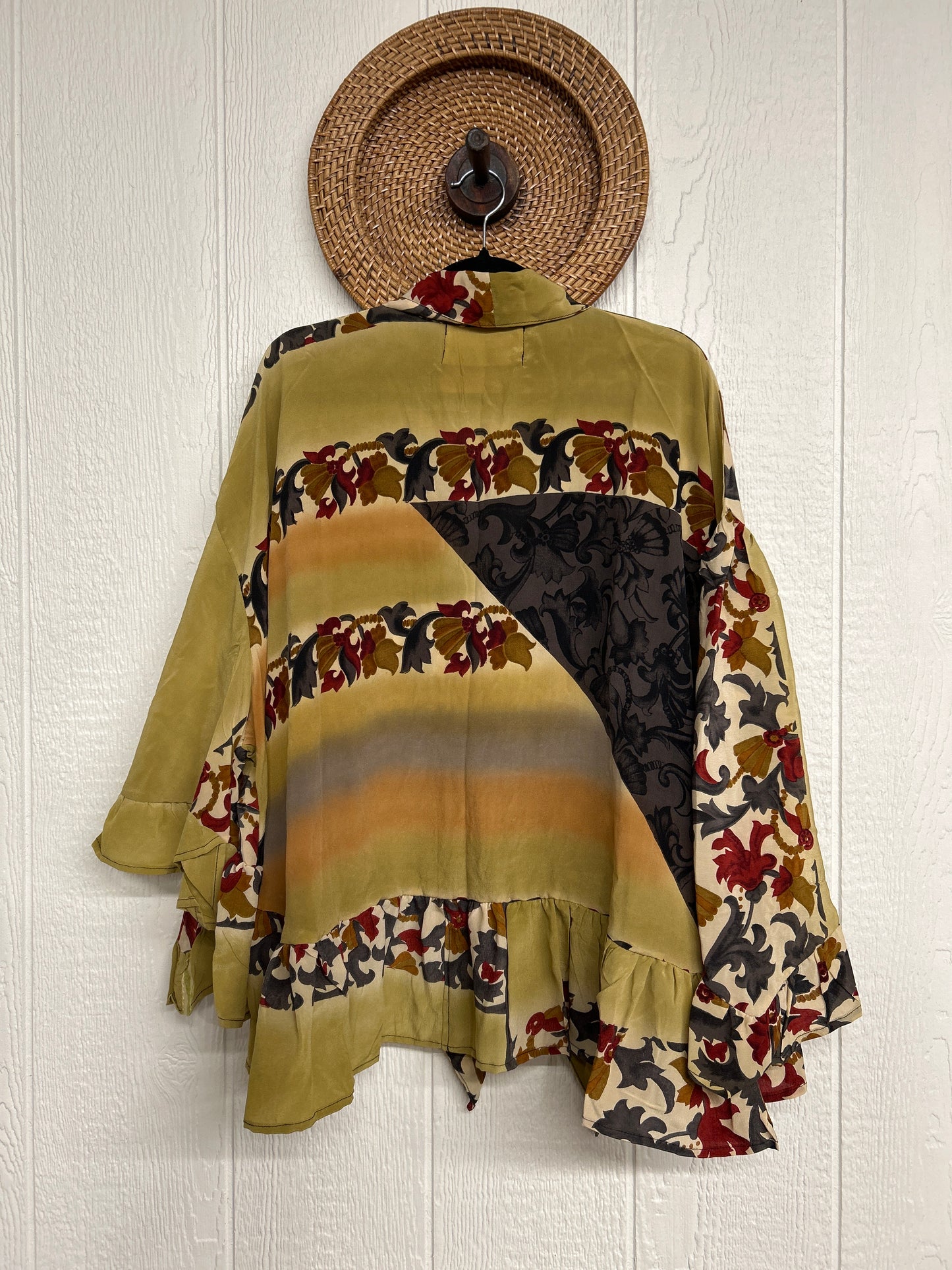 Crepe Sari Wild Rose Top 1225 084