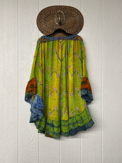 Crepe Wild Rose Skirt 1025 037