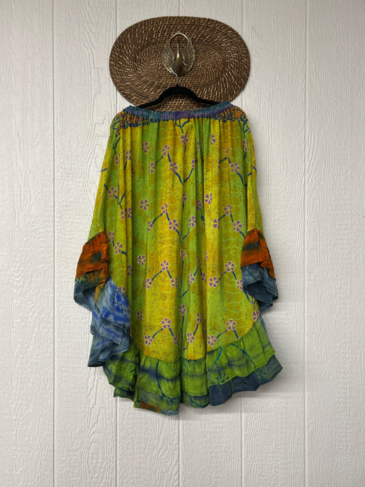 Crepe Wild Rose Skirt 1025 037