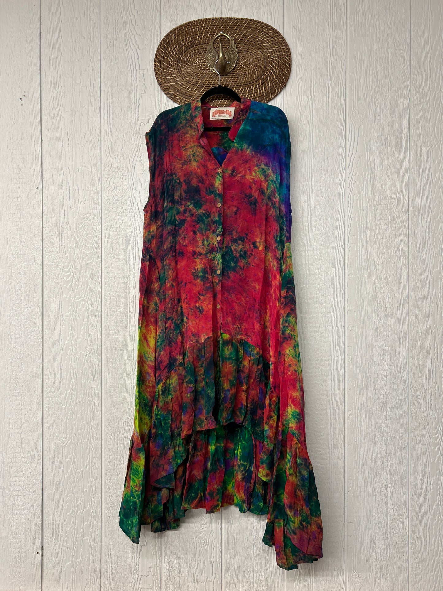 Crepe Sari Summer Dahlia Duster 0726 094