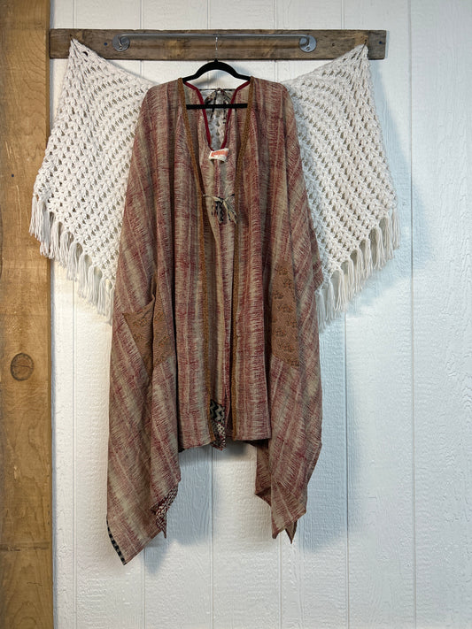 Crepe Sari Orchid Kimono 0626 238