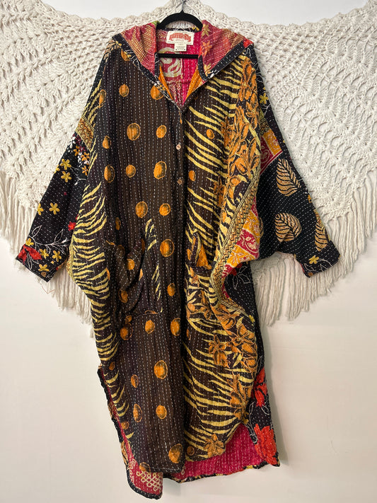 Pareo Kantha Poetic Hoodie Maxi