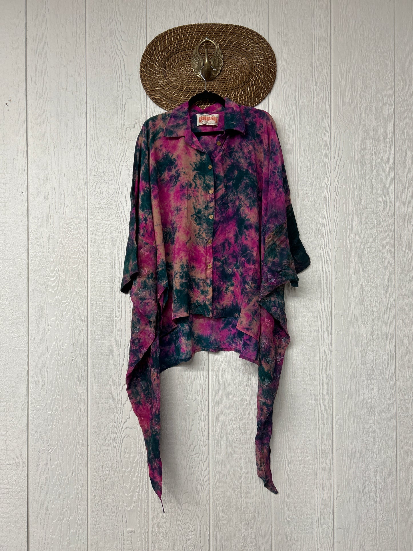 Crepe Sari Summer Nirvana Button Down 0626 185