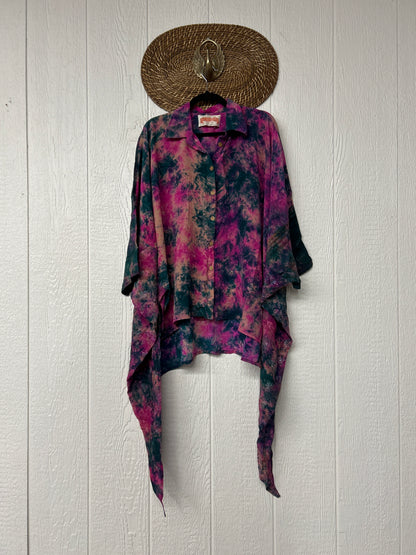 Crepe Sari Summer Nirvana Button Down 0626 185