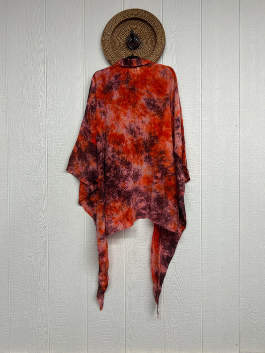 Crepe Sari Summer Nirvana Button Down 0626 216