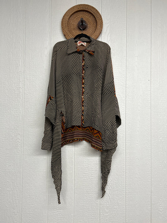 Crepe Sari Nirvana Button Down 1125 178