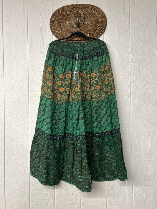 Pareo Kantha Lotus Maxi Skirt 0826 118