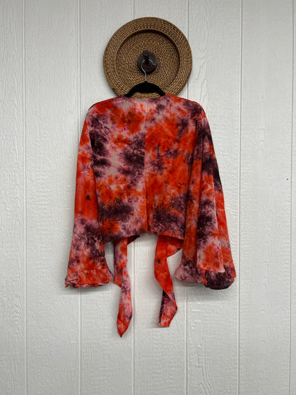Crepe Sari Zeppelin Crop Shrug 0426 130