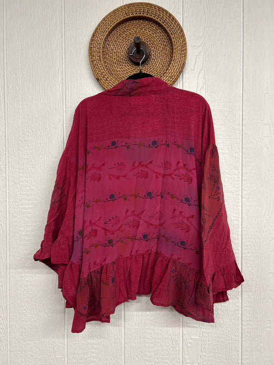 Crepe Sari Wild Rose Top 1225 036