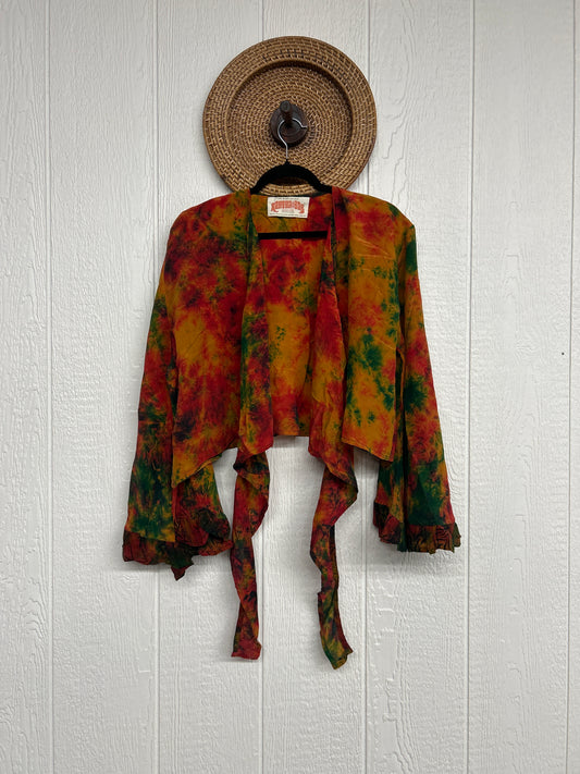 Crepe Sari Zeppelin Crop Shrug 0426 186