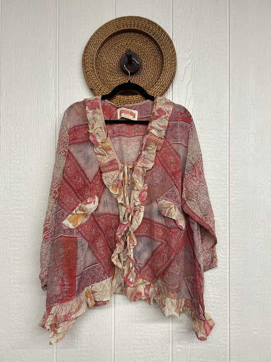 Crepe Sari Ruffle Daisy Blouse 0226 167