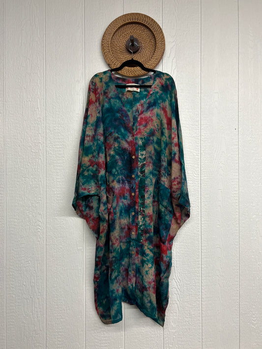 Crepe Sari Gaia Duster Dress 0426 122