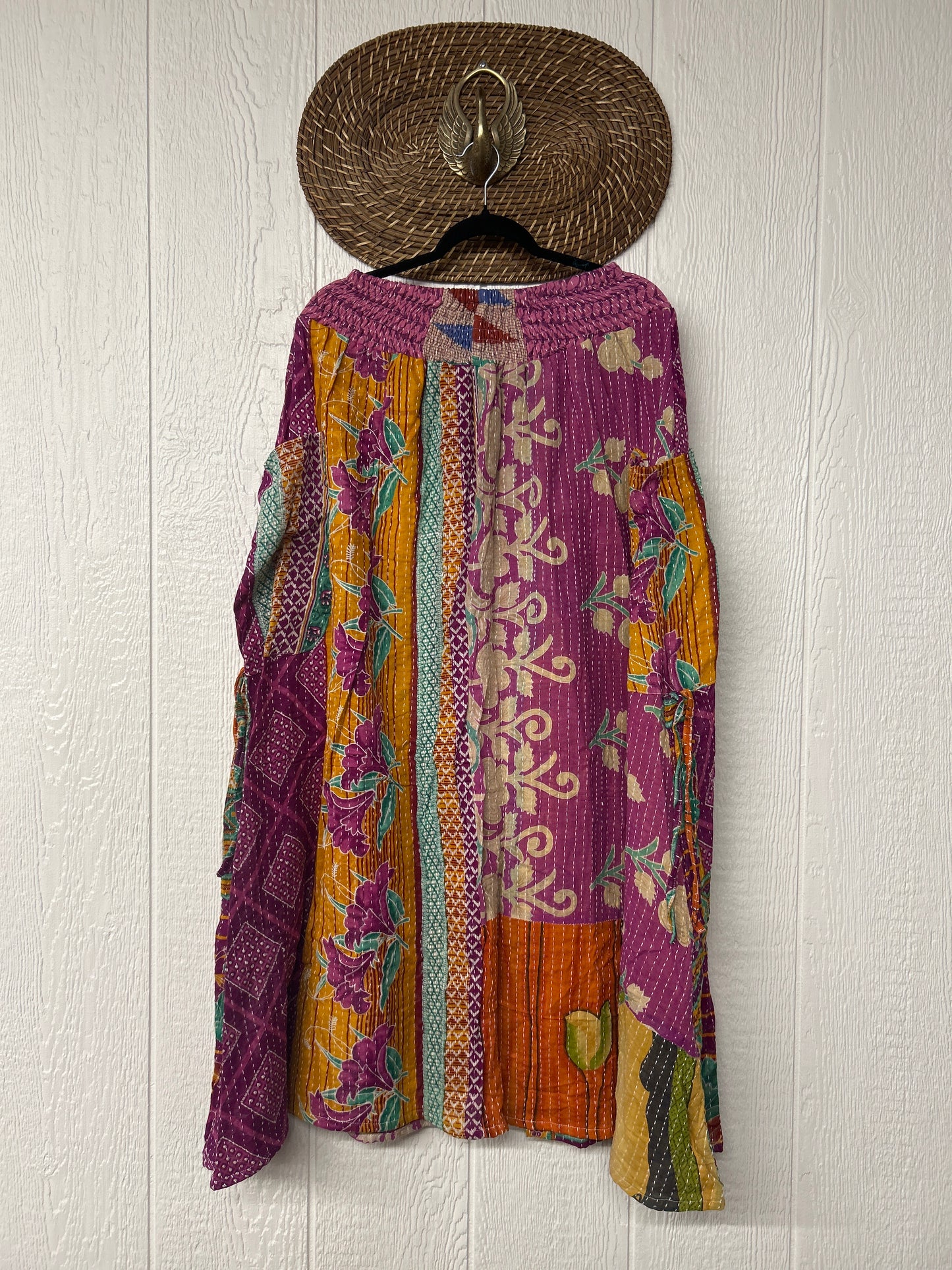 Pareo Kantha Butterfly Cargo Skirt 0426 038