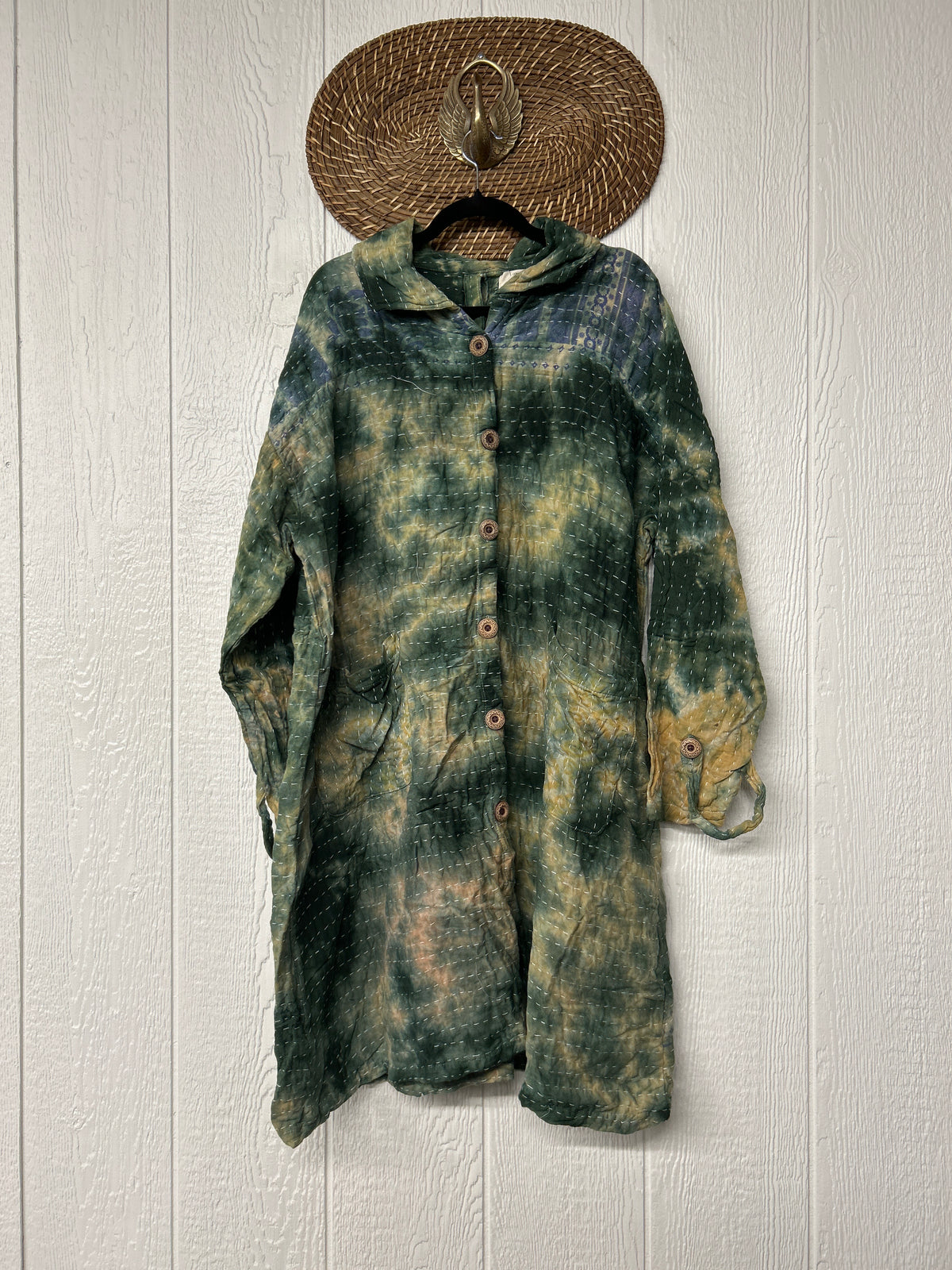 Aura Edit Koverlet Button Down Trench Coat 1026 009
