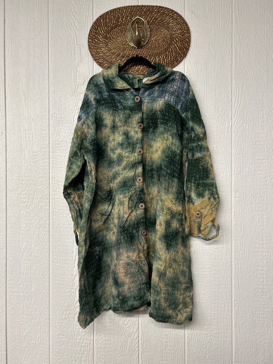 Aura Edit Koverlet Button Down Trench Coat 1026 009