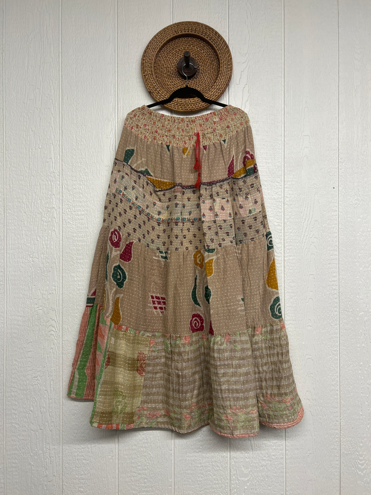 Pareo Kantha Lotus Maxi Skirt 0826 093