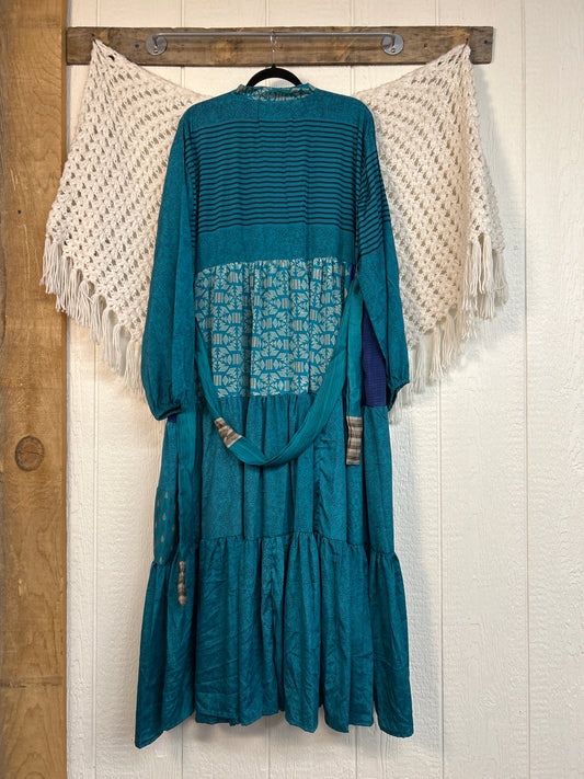 Rasgulla Sari Luminous Maxi Dress 0226 278