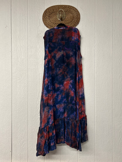 Crepe Sari Summer Dahlia Duster 0726 012