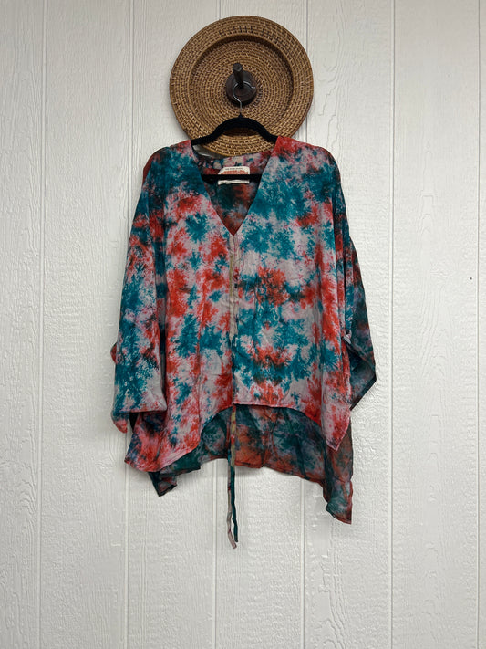 Crepe Sari Hi Lo Butterfly Top 0726 117
