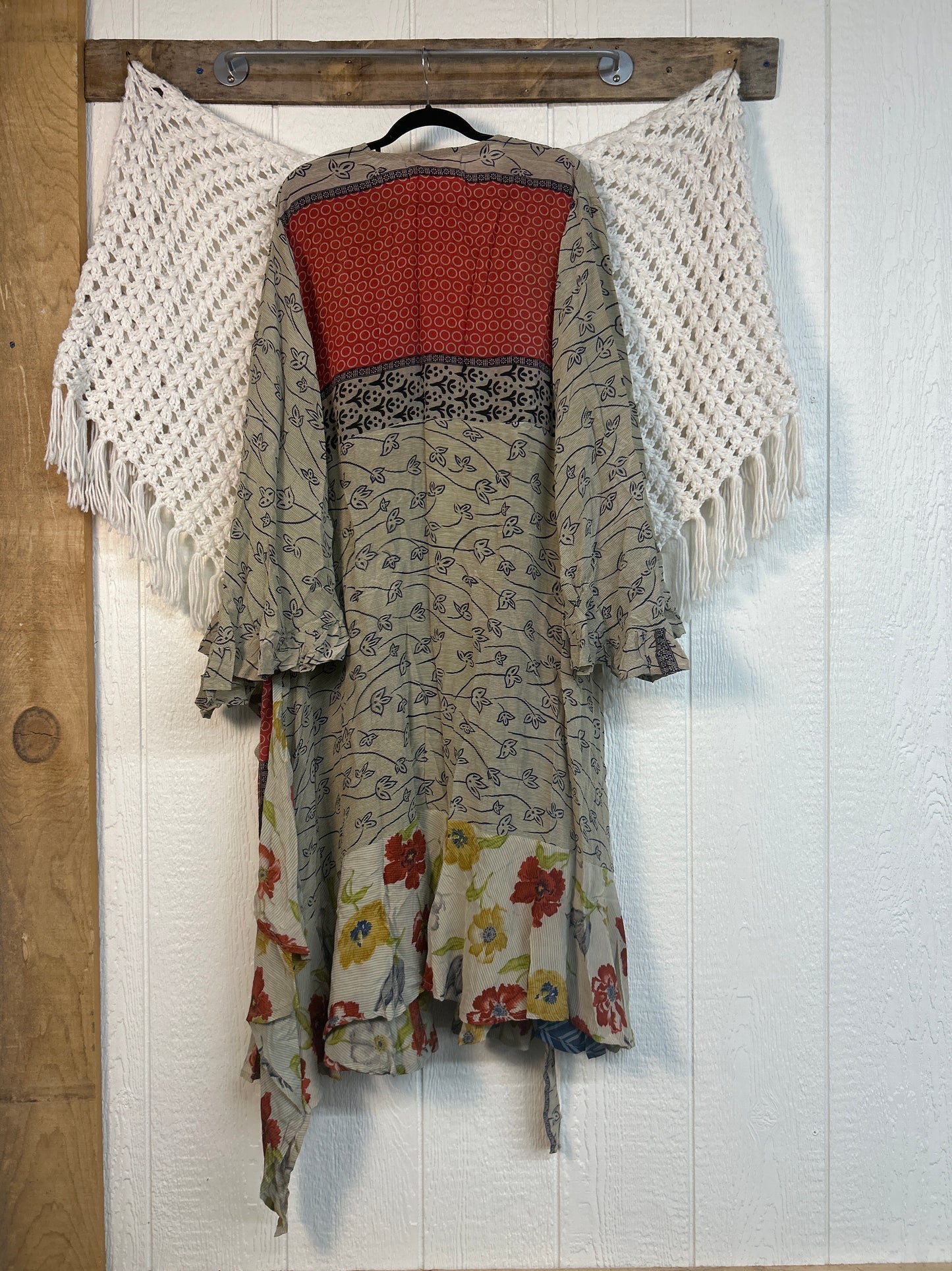 Crepe Sari Flourish Wrap Dress 0426 223