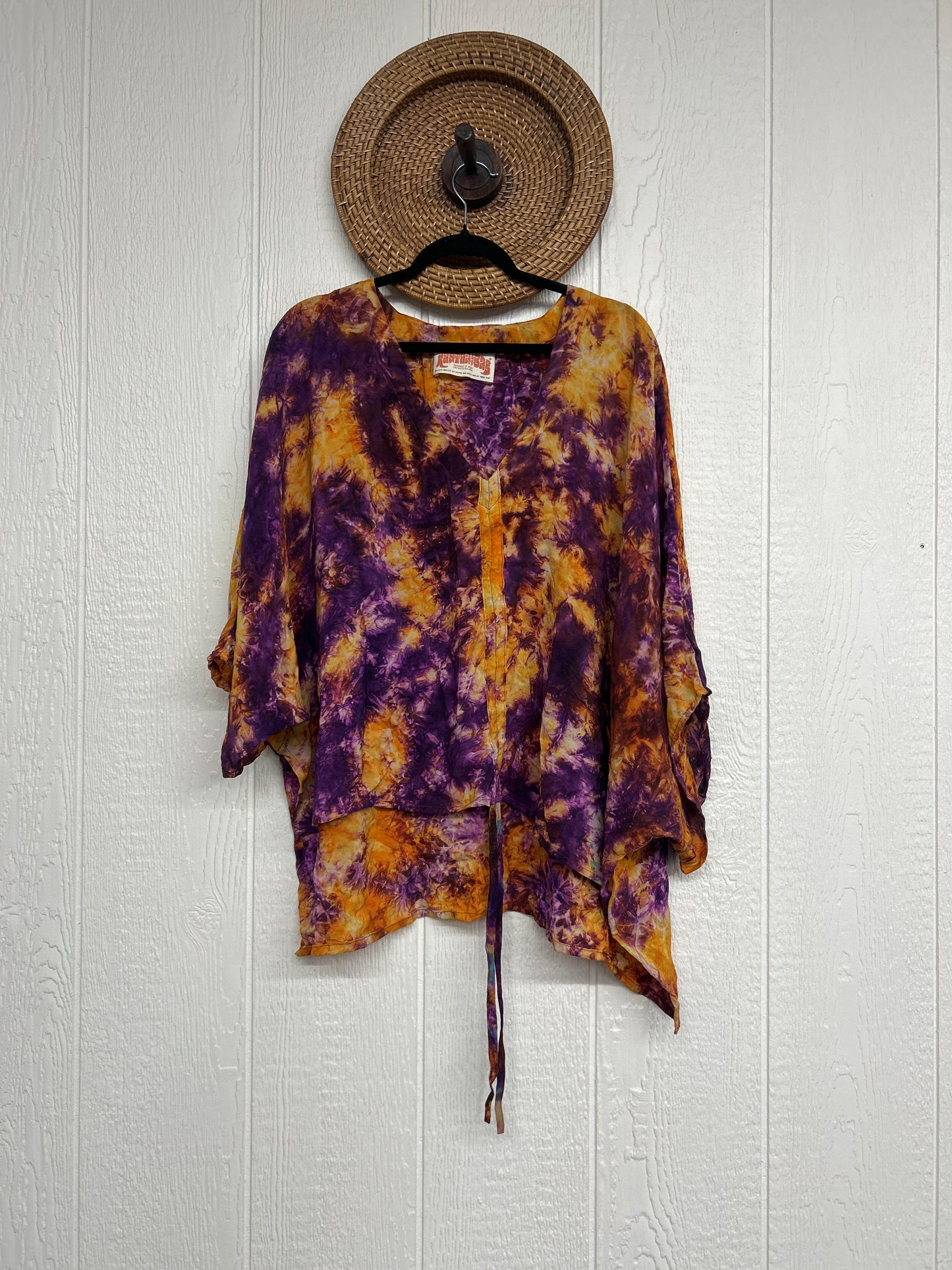 Crepe Sari Hi Lo Butterfly Top 0726 019