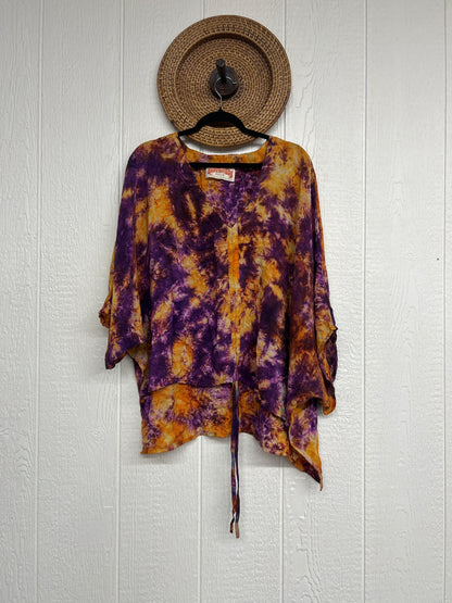 Crepe Sari Hi Lo Butterfly Top 0726 019