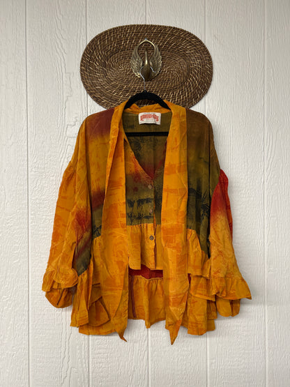 Crepe Sari Wild Rose Top 1225 209