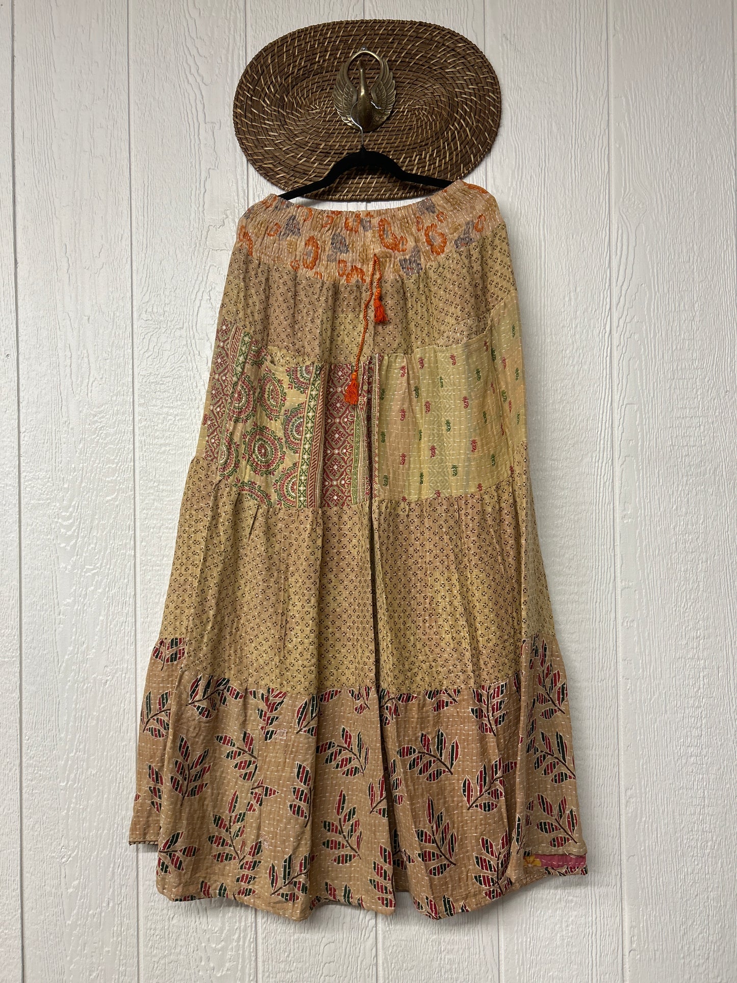 Pareo Kantha Lotus Maxi Skirt 0826 149