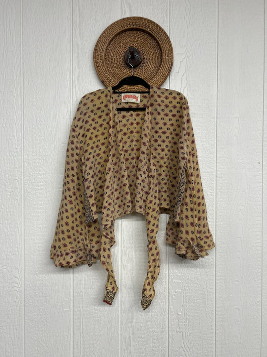 Crepe Sari Zeppelin Crop Shrug 0426 190