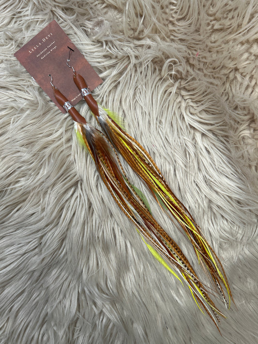 Feather Earrings - Long - 007
