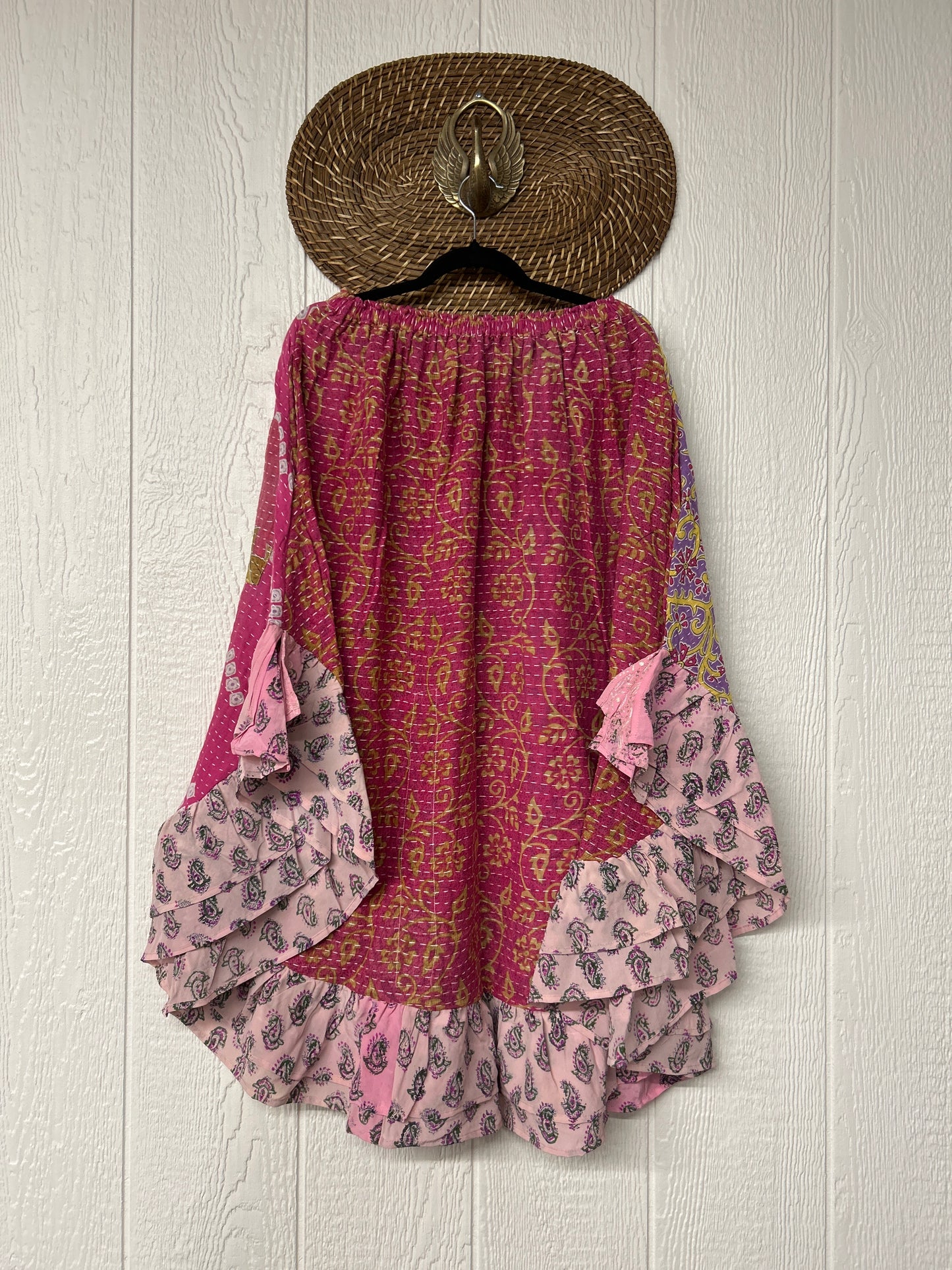 Pareo Kantha Wild Rose Skirt 0426 199